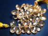 8 Inches - Very Finest -super sparkle - Sun Kissed - Yellow Mystic Quartz Micro Faceted - Pear Briolett - Size 13 - 8 mm Approx